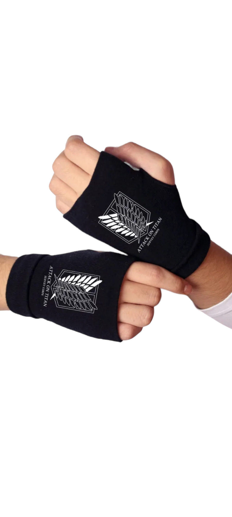 Attack on titan fingerless gloves style B