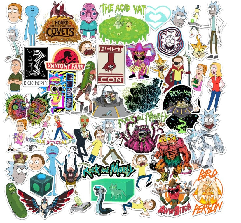 50pc Rick & Morty Stickers