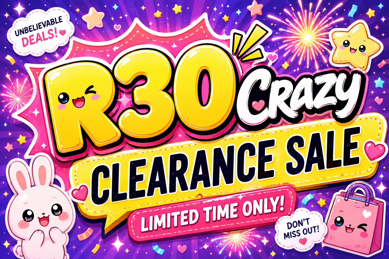 Mega R30 Clearance Sale