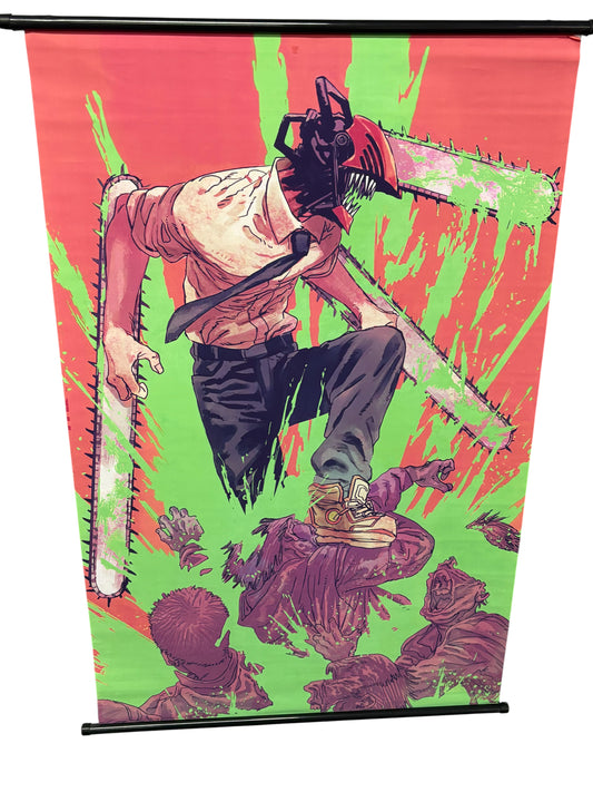 large chain saw man poster scroll