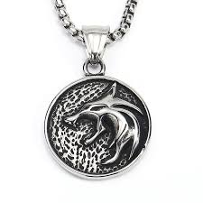 the witcher full wolf necklace